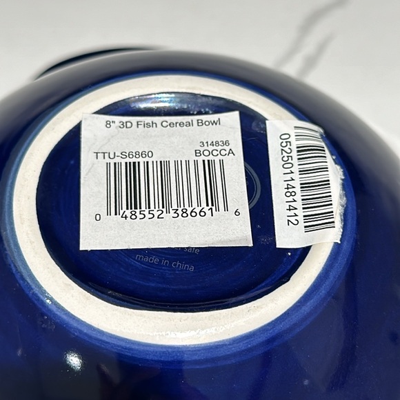 Espana Bocca 8” 3D Fish Cereal Bowl - Picture 6 of 9